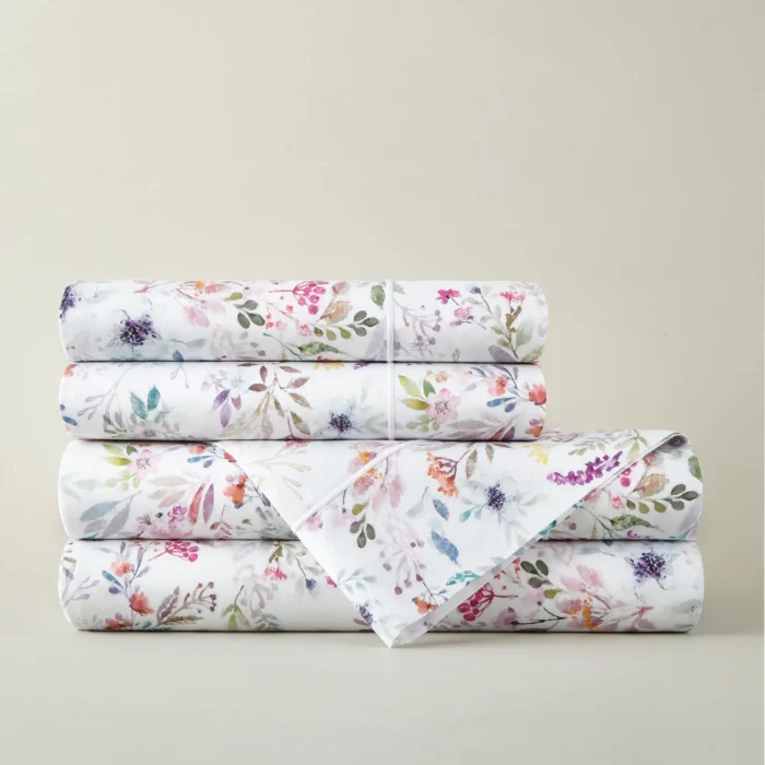 Chloe Floral Percale Sheet Set – 100% Cotton Luxury Bedding USA, Canada, Mexico