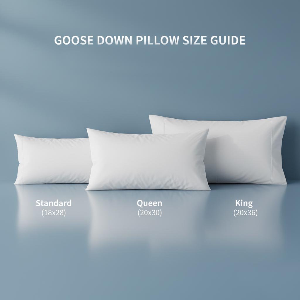 Goose Down Pillow – 100% Natural Down Luxury Bedding USA, Canada, Mexico & UK
